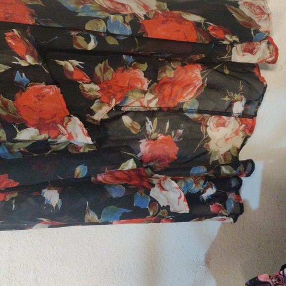 1X Rose Gal Hi lo floral dress - Picture 2 of 4